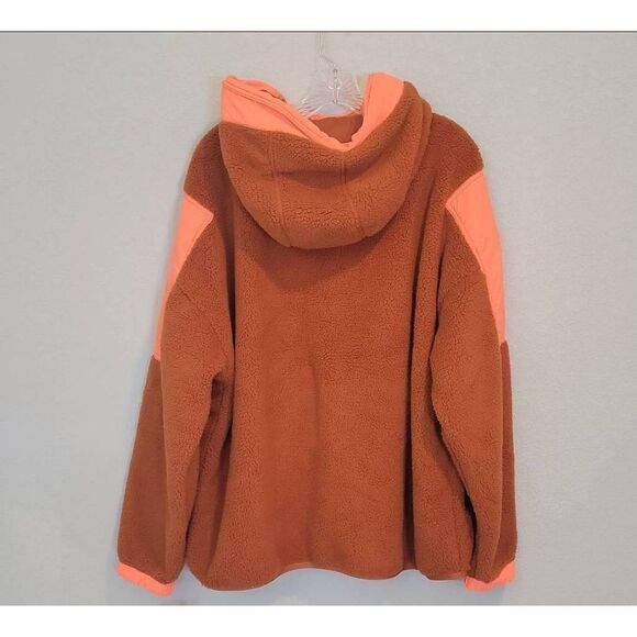 Free People FP Movement XL Lead The Pack Fleece Pullover Brown/Coral - Picture 2 of 6